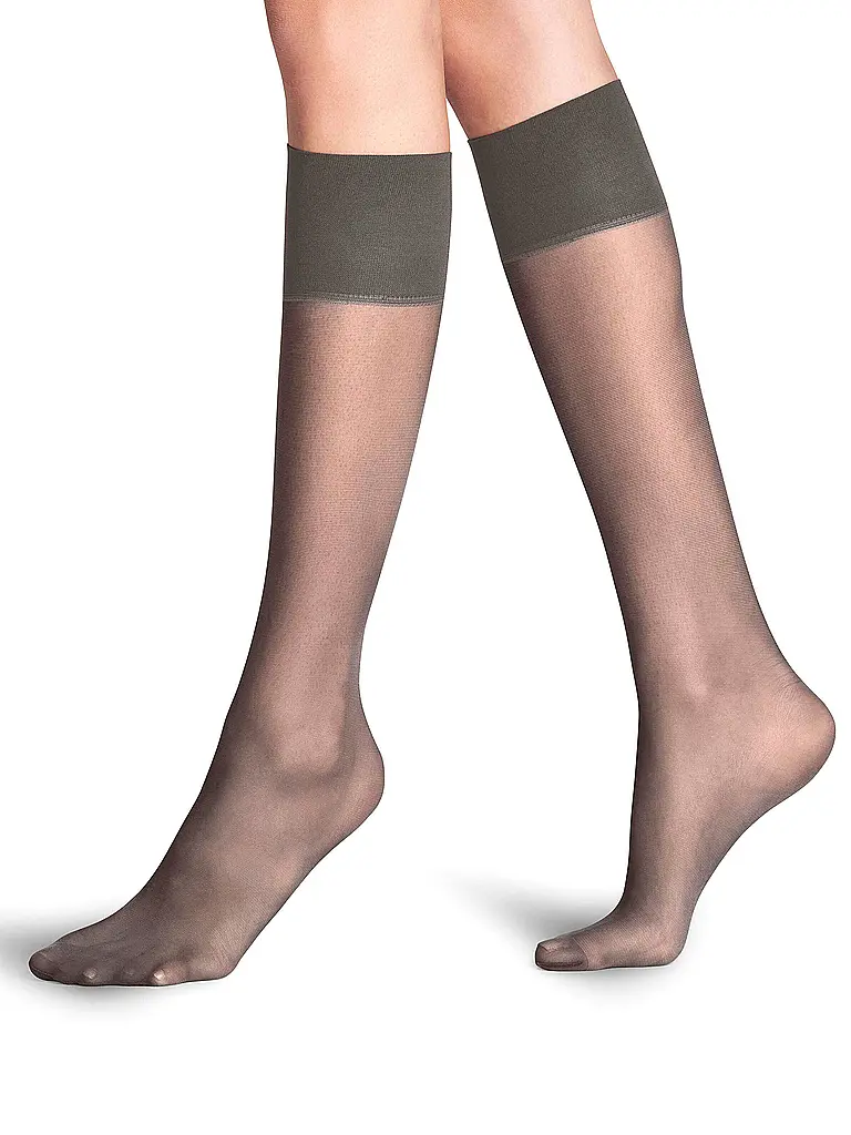 FALKE | Calcetines hasta la rodilla PURE MATT 20 Den mushroom | Marrón