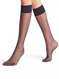 FALKE | Calcetines hasta la rodilla PURE MATT 20 Den negros | Negro