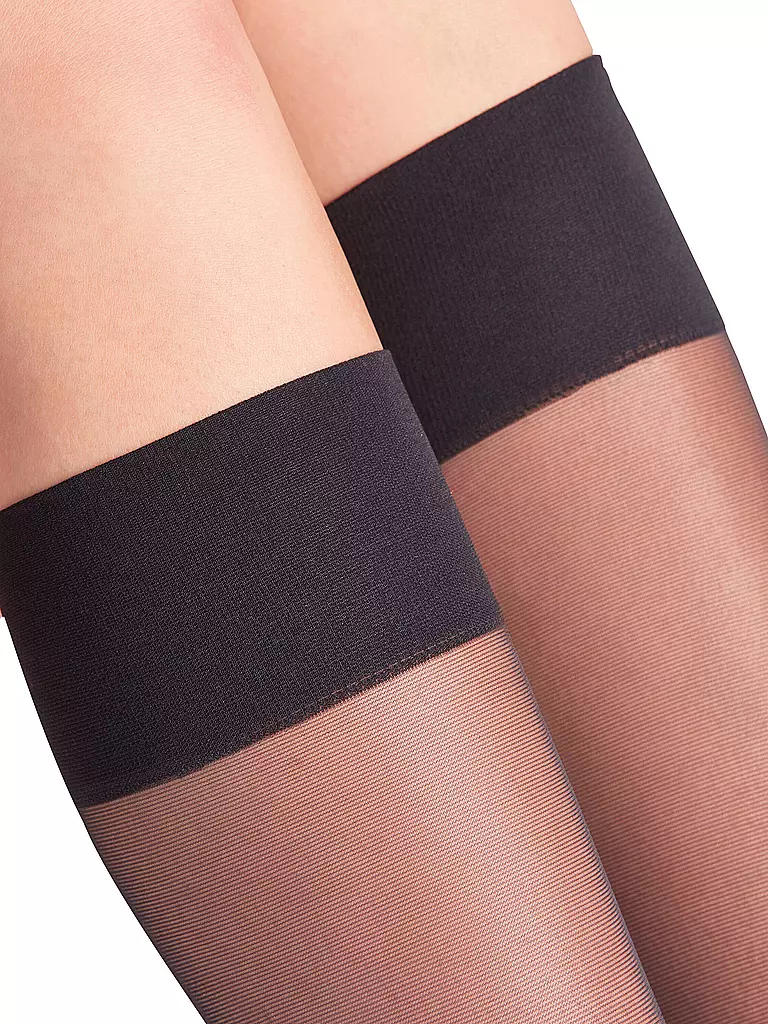 FALKE | Calcetines hasta la rodilla PURE MATT 20 Den negros |