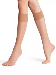 FALKE | Calcetines hasta la rodilla PURE MATT 20 Den negros | Beige
