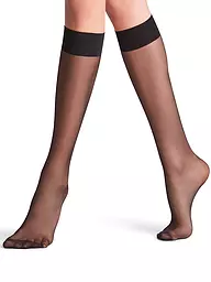 FALKE | Calcetines hasta la rodilla Seidenglatt 15 DEN cocoon | Negro