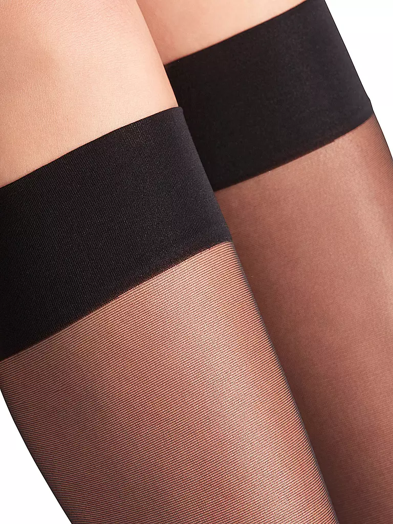 FALKE | Calcetines hasta la rodilla Seidenglatt 15 DEN black | 