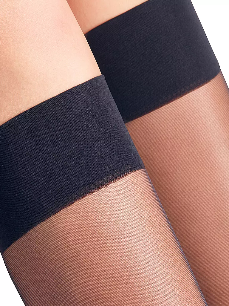 FALKE | Calcetines hasta la rodilla Seidenglatt 15 DEN marino | 