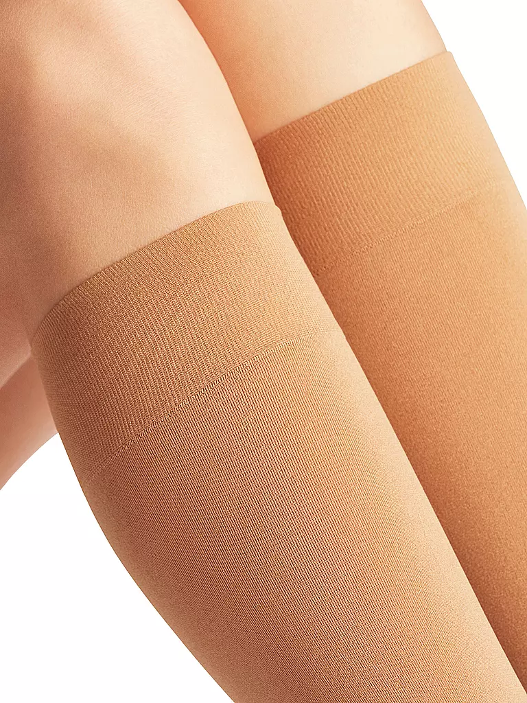 FALKE | Calcetines hasta la rodilla Seidenglatt 40 den powder | Beige