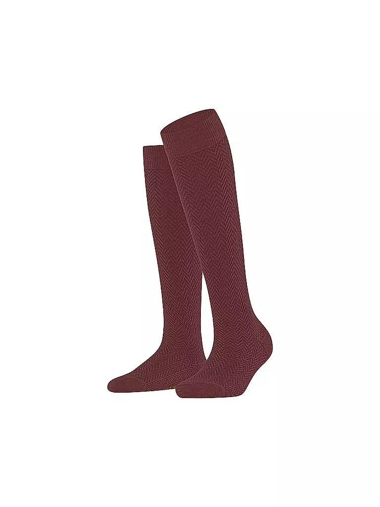FALKE | Calcetines hasta la rodilla | Rojo oscuro