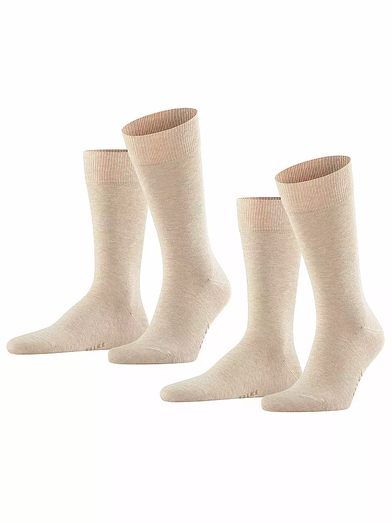FALKE | Calcetines Paquete de 2 "Happy" (arena jaspeado) | Beige