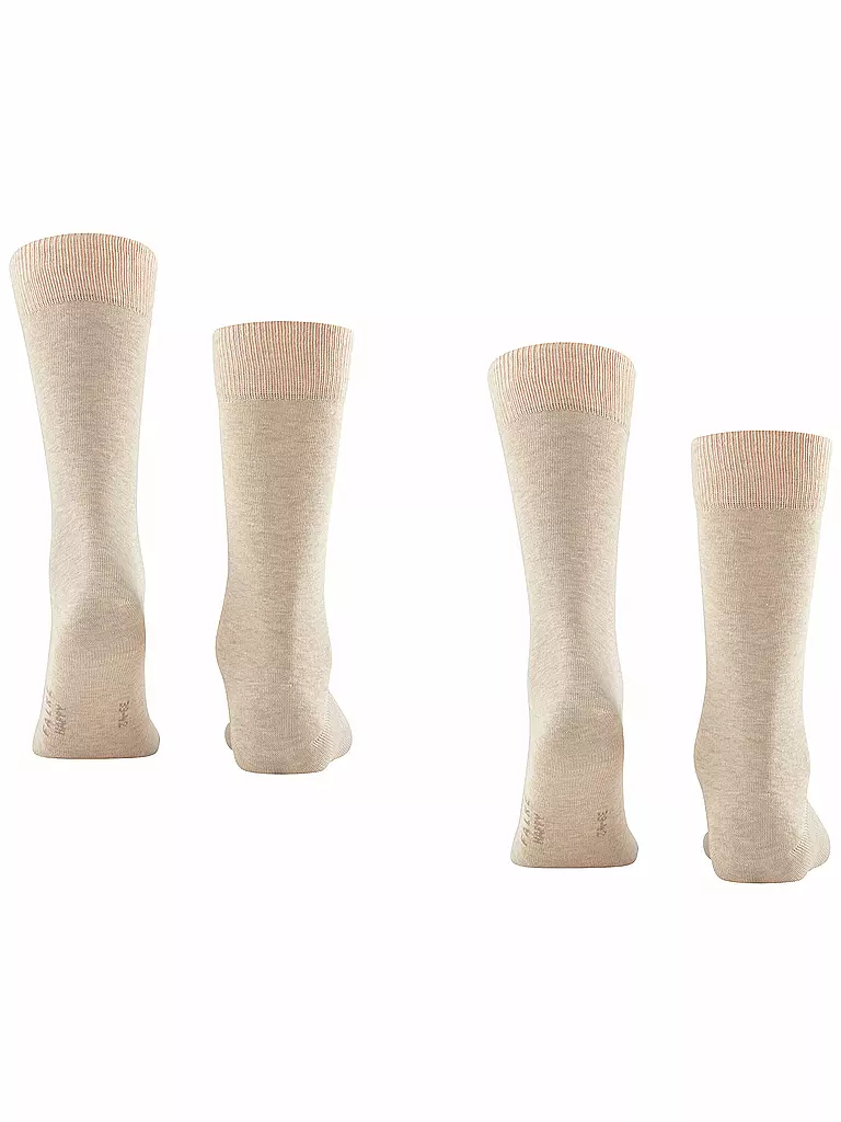 FALKE | Calcetines Paquete de 2 "Happy" (arena jaspeado) | Beige