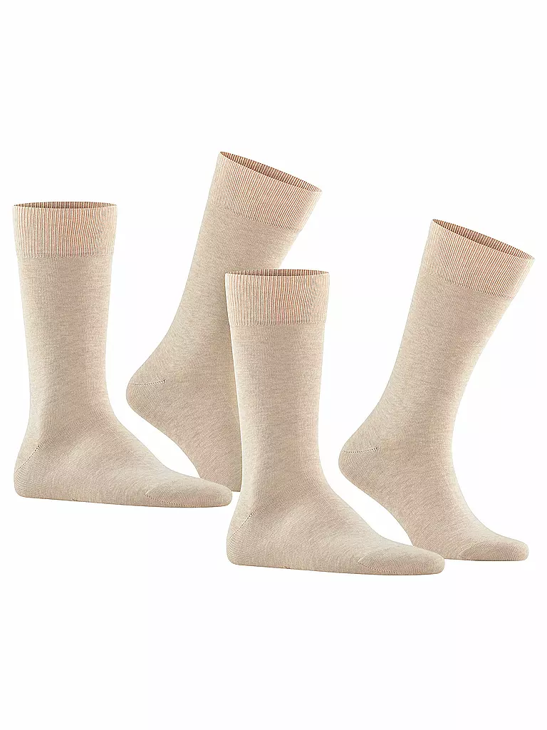 FALKE | Calcetines Paquete de 2 "Happy" (arena jaspeado) | Beige
