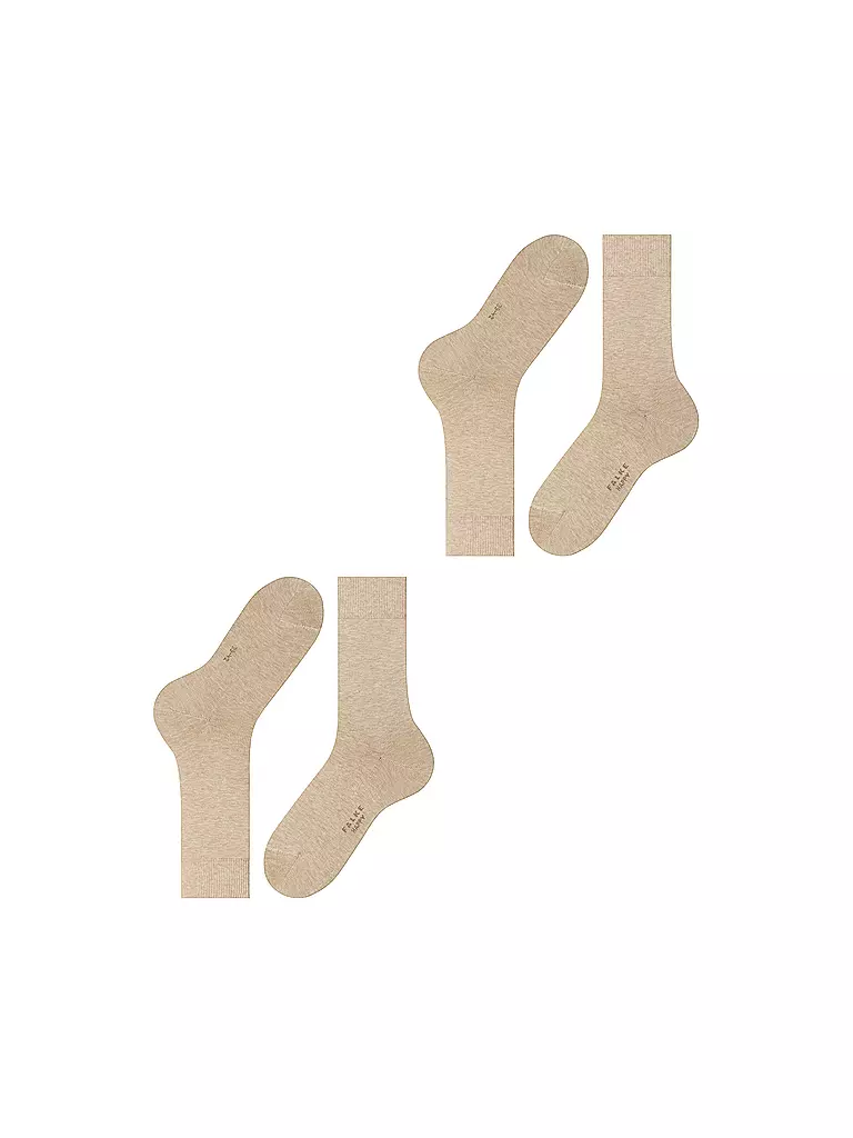 FALKE | Calcetines Paquete de 2 "Happy" (arena jaspeado) | Beige