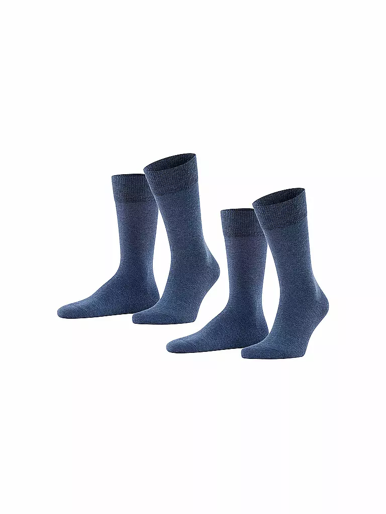 FALKE | Calcetines Paquete de 2 "Happy" (azul marino jaspeado) | Azul