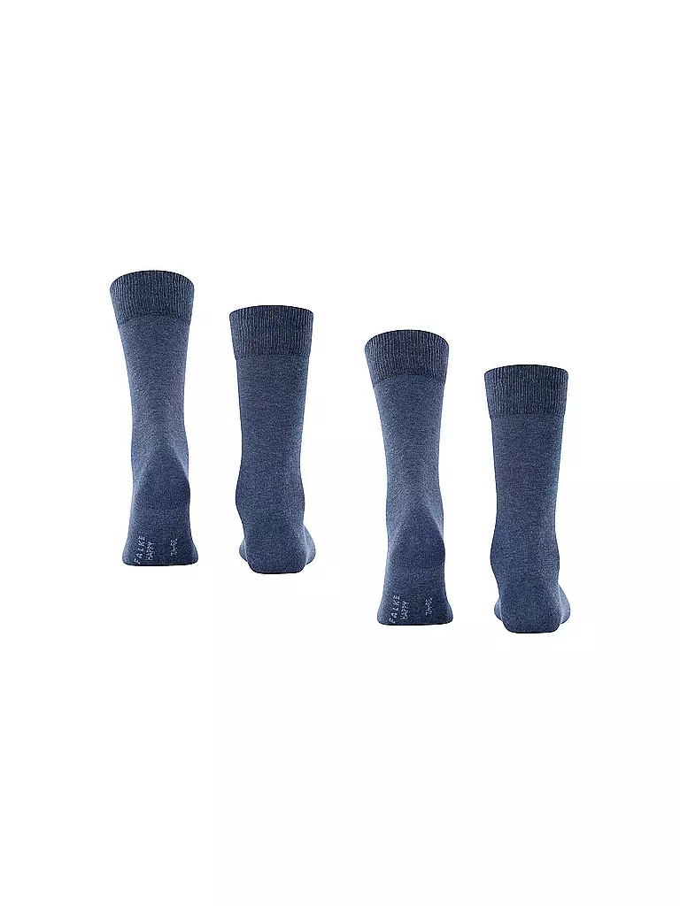 FALKE | Calcetines Paquete de 2 "Happy" (azul marino jaspeado) | Azul