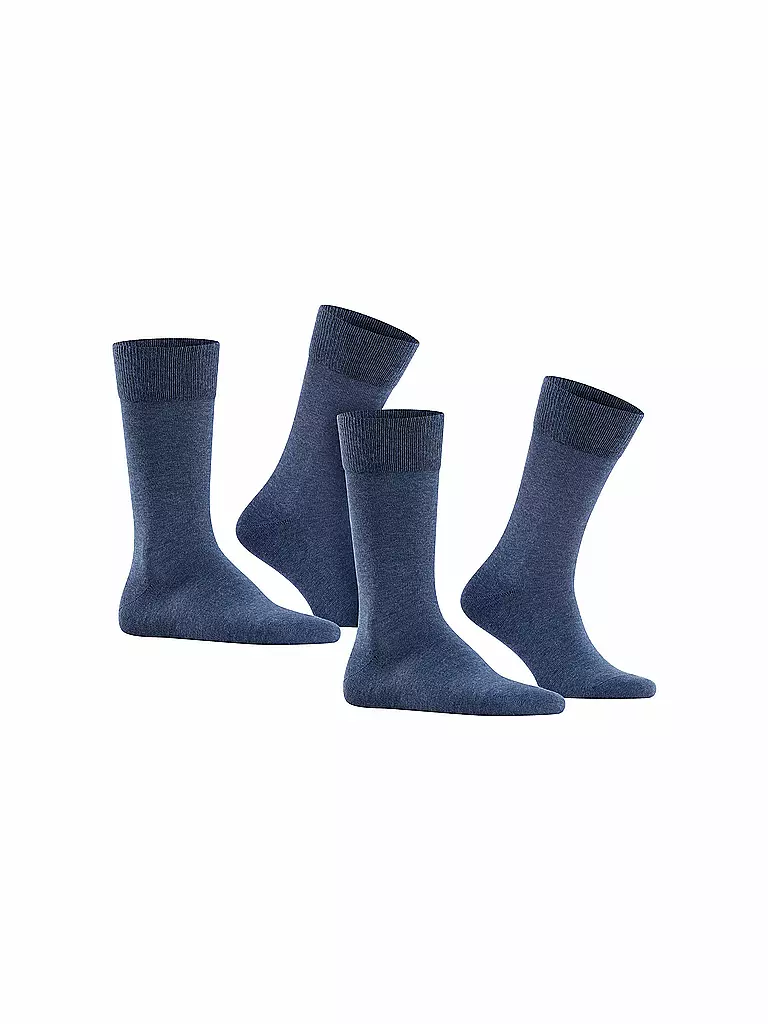 FALKE | Calcetines Paquete de 2 "Happy" (azul marino jaspeado) | Azul
