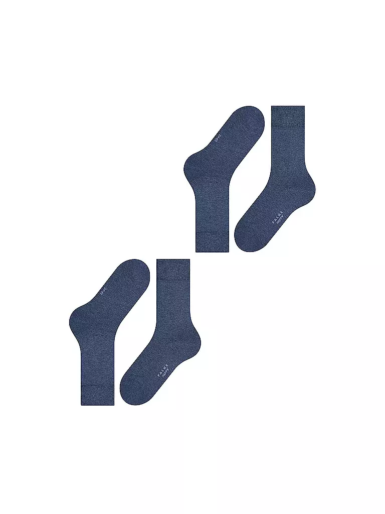 FALKE | Calcetines Paquete de 2 "Happy" (azul marino jaspeado) | Azul