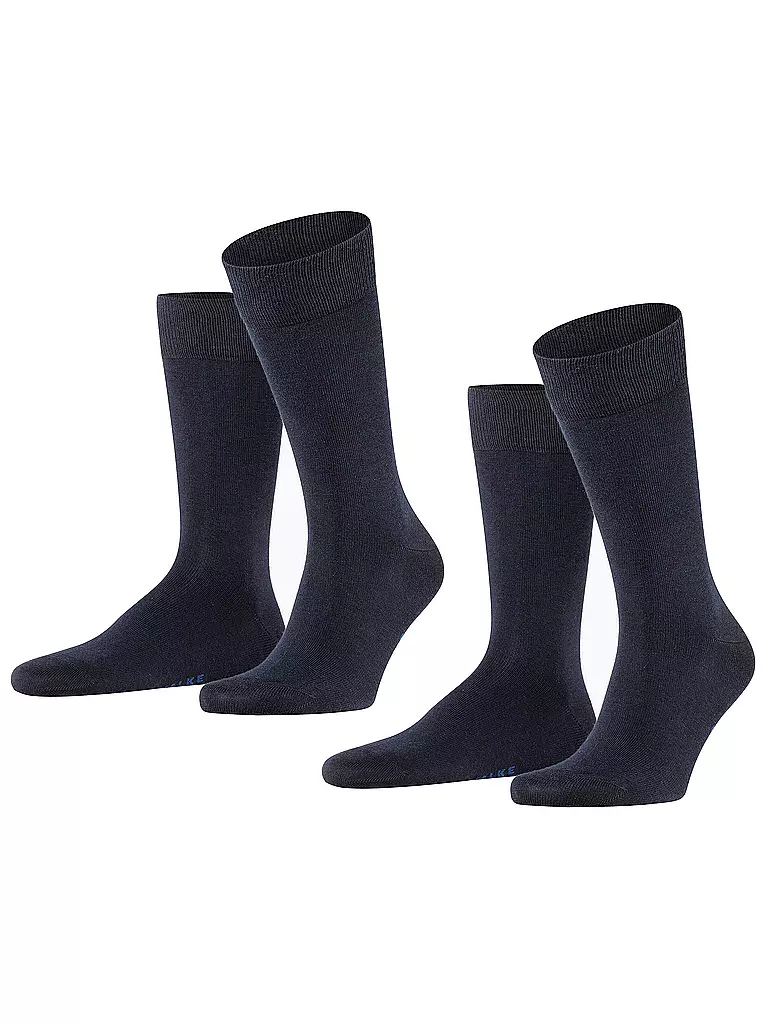 FALKE | Calcetines Paquete de 2 "Happy" (azul marino oscuro) | Azul