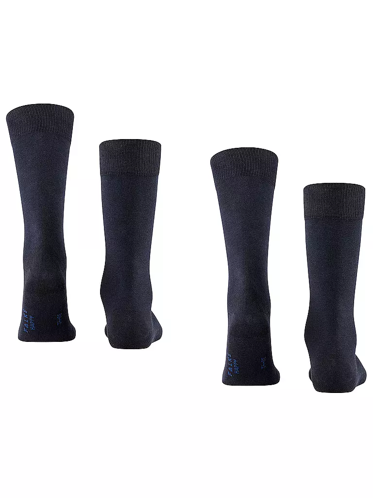 FALKE | Calcetines Paquete de 2 "Happy" (azul marino oscuro) | Azul