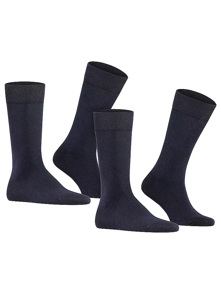 FALKE | Calcetines Paquete de 2 "Happy" (azul marino oscuro) | Azul