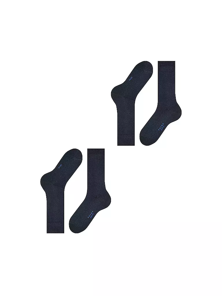 FALKE | Calcetines Paquete de 2 "Happy" (azul marino oscuro) | Azul