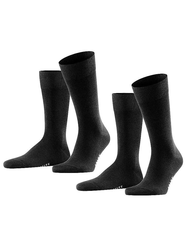 FALKE | Calcetines Paquete de 2 "Happy" (negro) | Negro