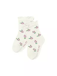 FALKE | Calcetines para bebé niña LITTLE DITSY FLOWERS azul espacial | Crema