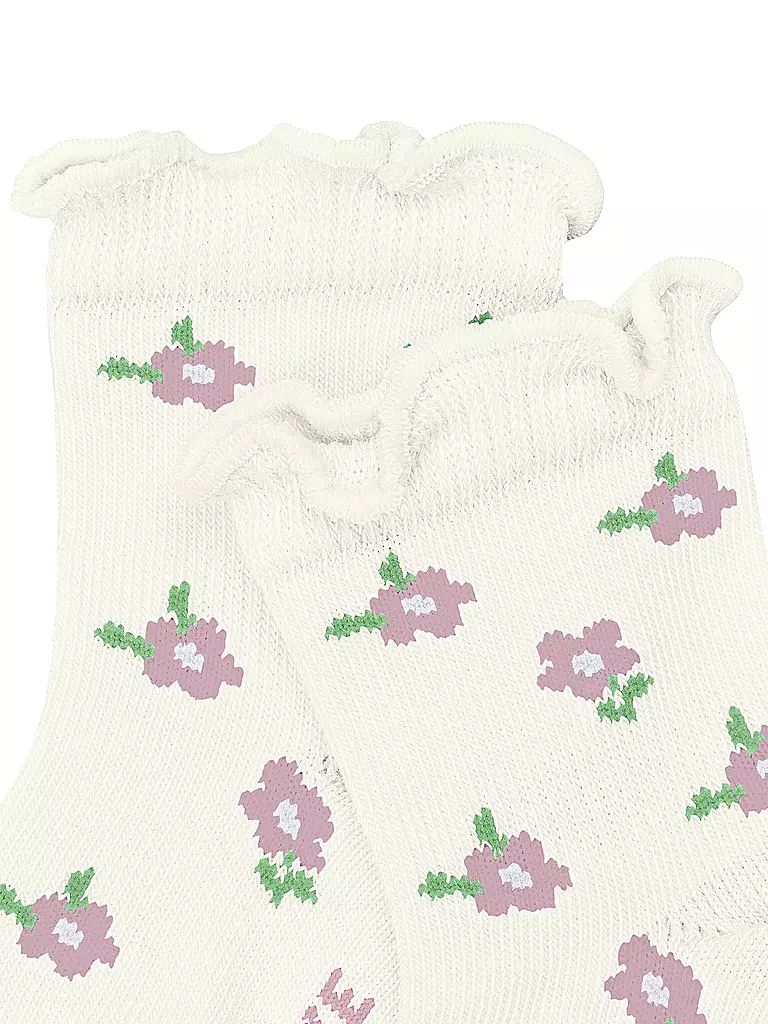 FALKE | Calcetines para bebé niña LITTLE DISTY FLOWERS blanco roto | 