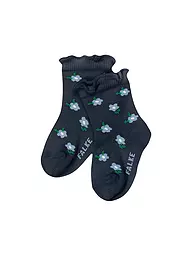 FALKE | Calcetines para bebé niña LITTLE DITSY FLOWERS azul espacial | Azul oscuro