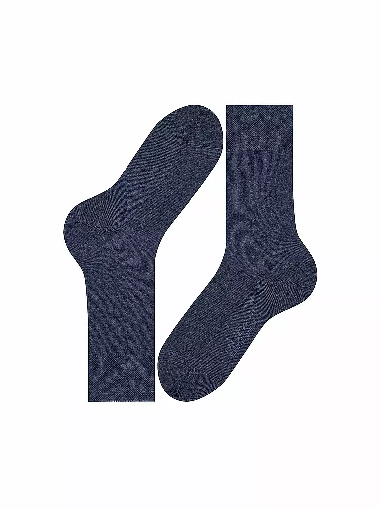 FALKE | Calcetines para hombre Sensitive London azul marino jaspeado | Azul