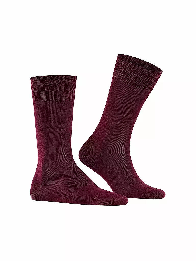 FALKE | Calcetines para hombre Sensitive Malaga barolo | Rojo oscuro