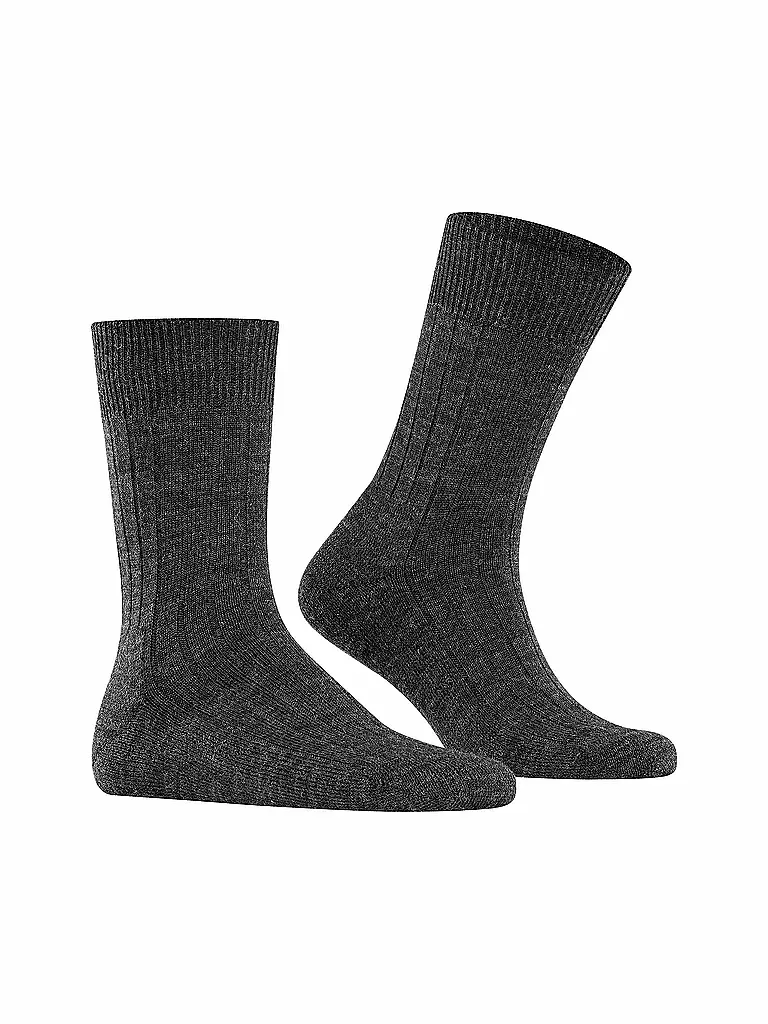 FALKE | Calcetines para hombre Teppich im Schuh antracita mel. | 