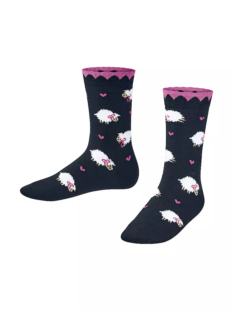 FALKE | Calcetines para niña CUTE SHEEP azul espacial | Azul oscuro