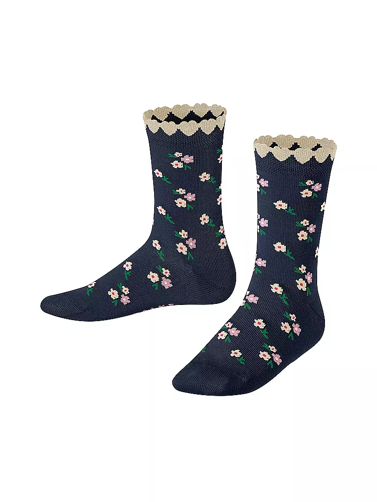 FALKE | Calcetines para niña DITSY FLOWERS azul espacial | Azul