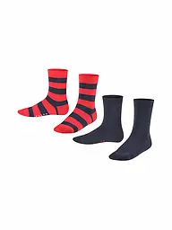 FALKE | Calcetines para niños Happy Stripe, paquete de 2, negro | Azul