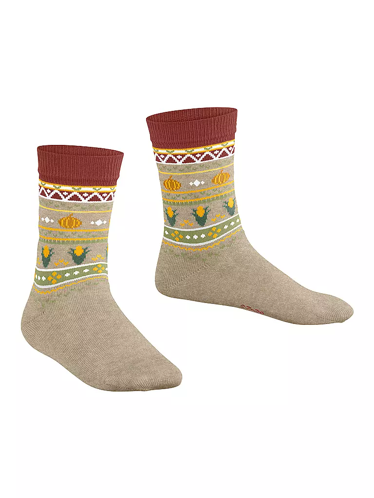 FALKE | Calcetines para niños PUMPKIN FAIR ISLE arena melange | 