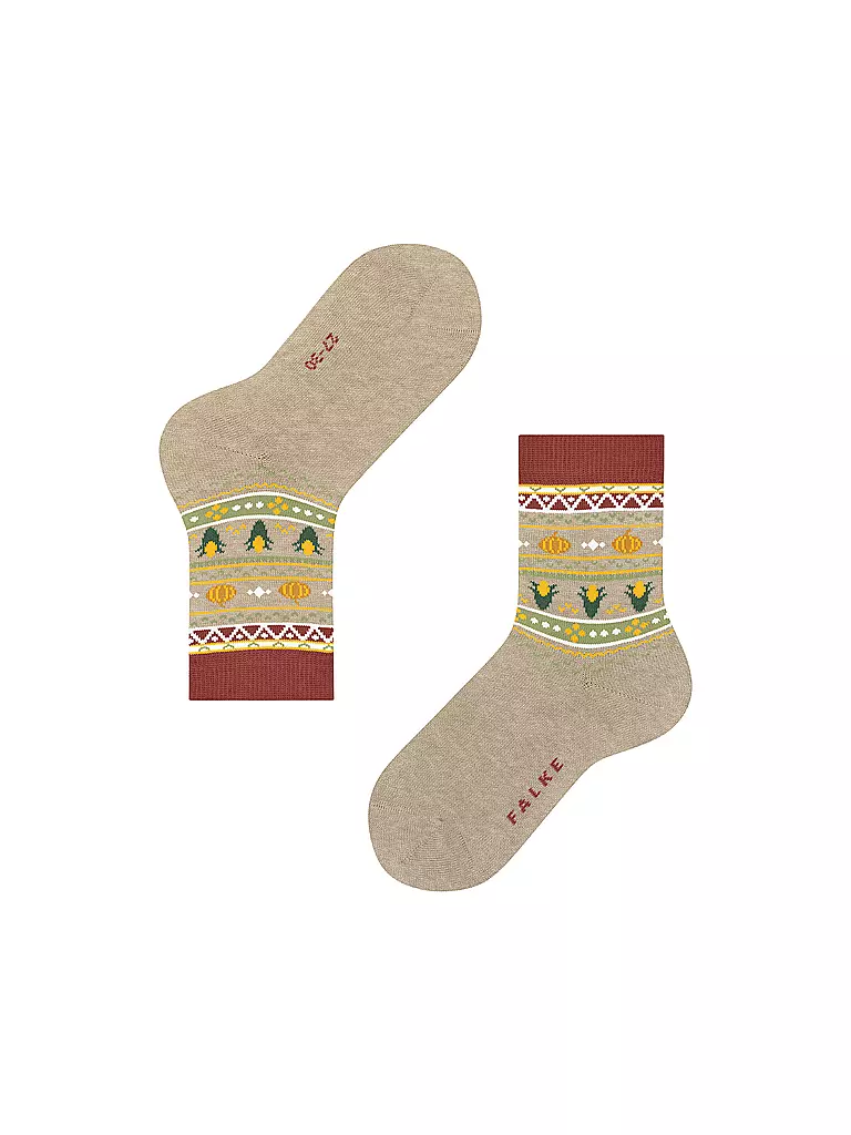 FALKE | Calcetines para niños PUMPKIN FAIR ISLE arena melange | 