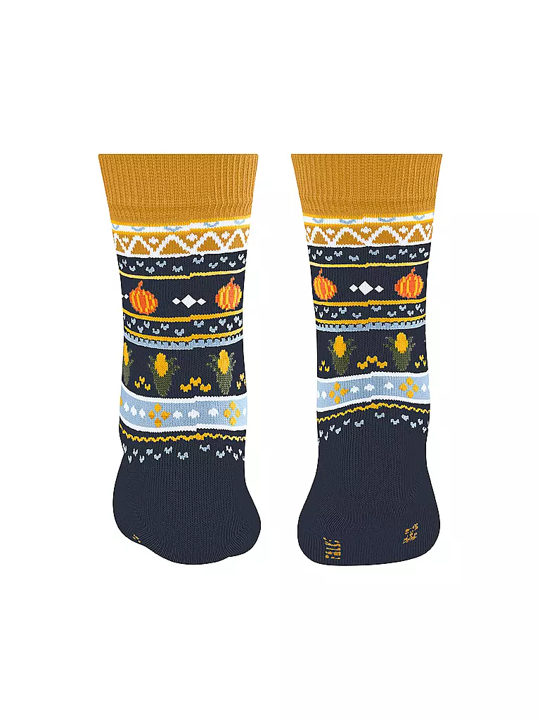 FALKE | Calcetines para niños PUMPKIN FAIR ISLE space blue | 