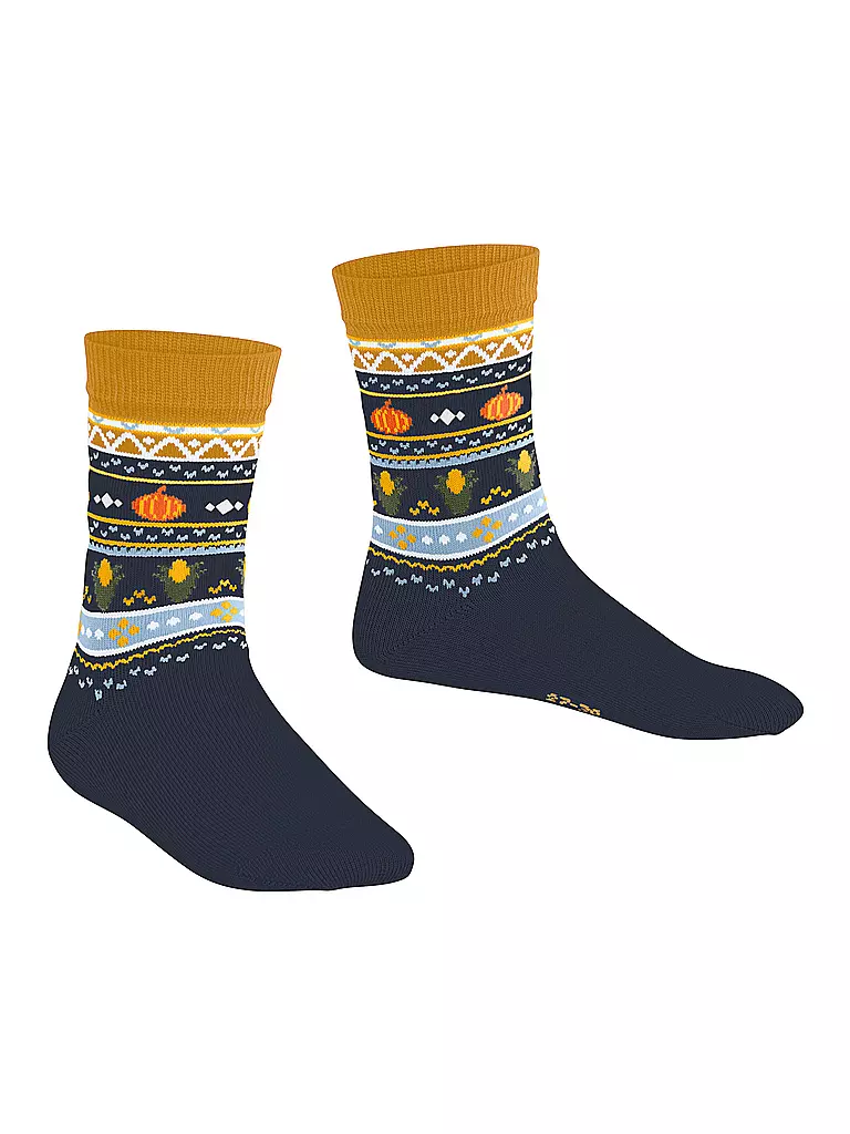 FALKE | Calcetines para niños PUMPKIN FAIR ISLE space blue | 