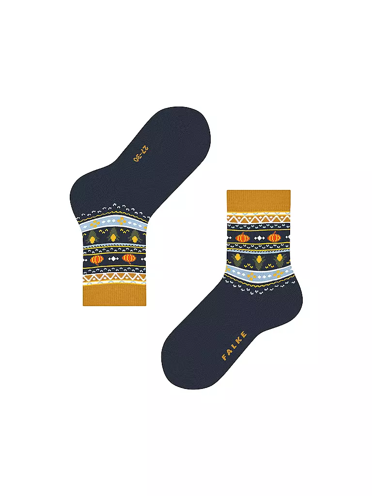 FALKE | Calcetines para niños PUMPKIN FAIR ISLE space blue | 