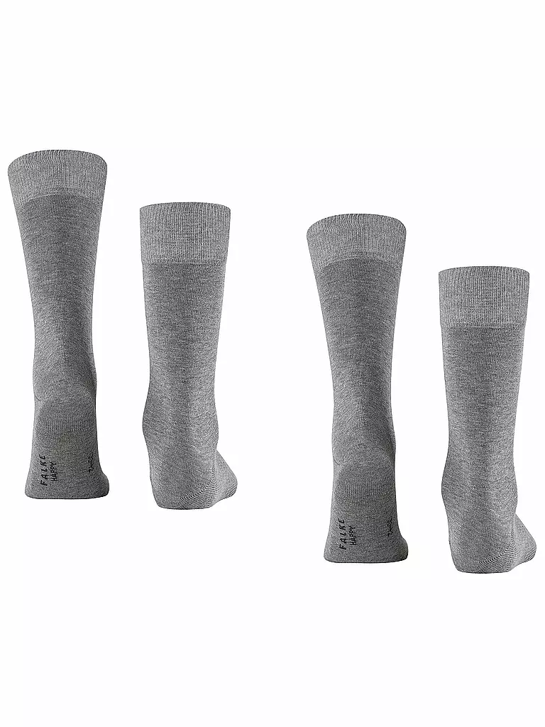 FALKE | Calcetines Pkg de 2 "Happy" (gris claro mel.) | Gris