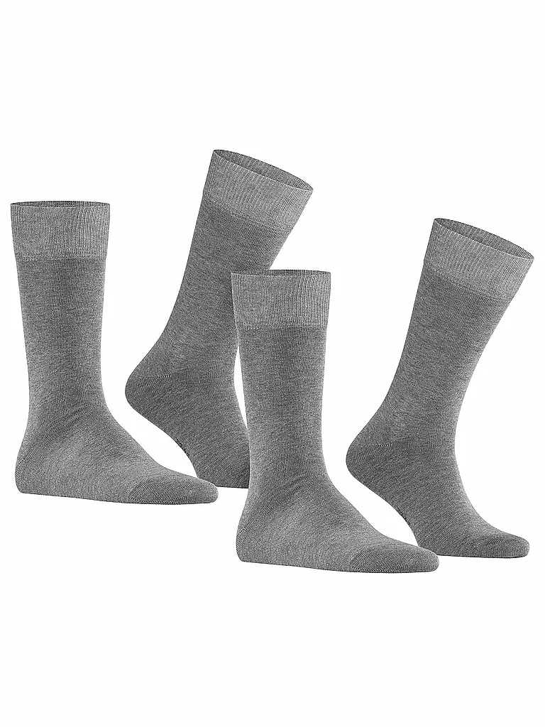 FALKE | Calcetines Pkg de 2 "Happy" (gris claro mel.) | Gris