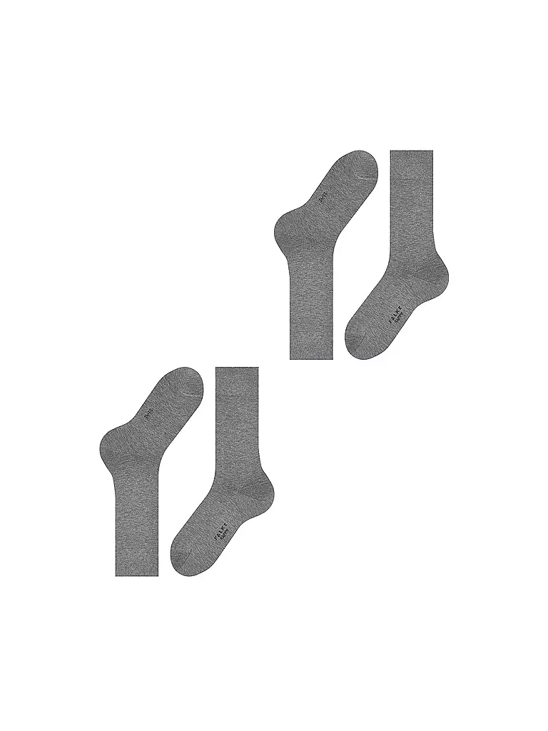 FALKE | Calcetines Pkg de 2 "Happy" (gris claro mel.) | Gris