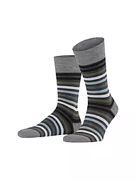 FALKE | Calcetines TINTED STRIPE azul marino oscuro | Gris claro