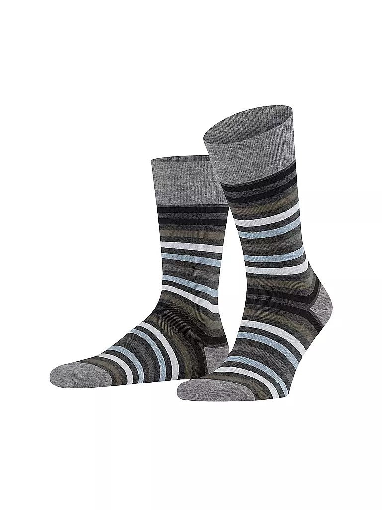FALKE | Calcetines TINTED STRIPE asphalt mel | Gris claro