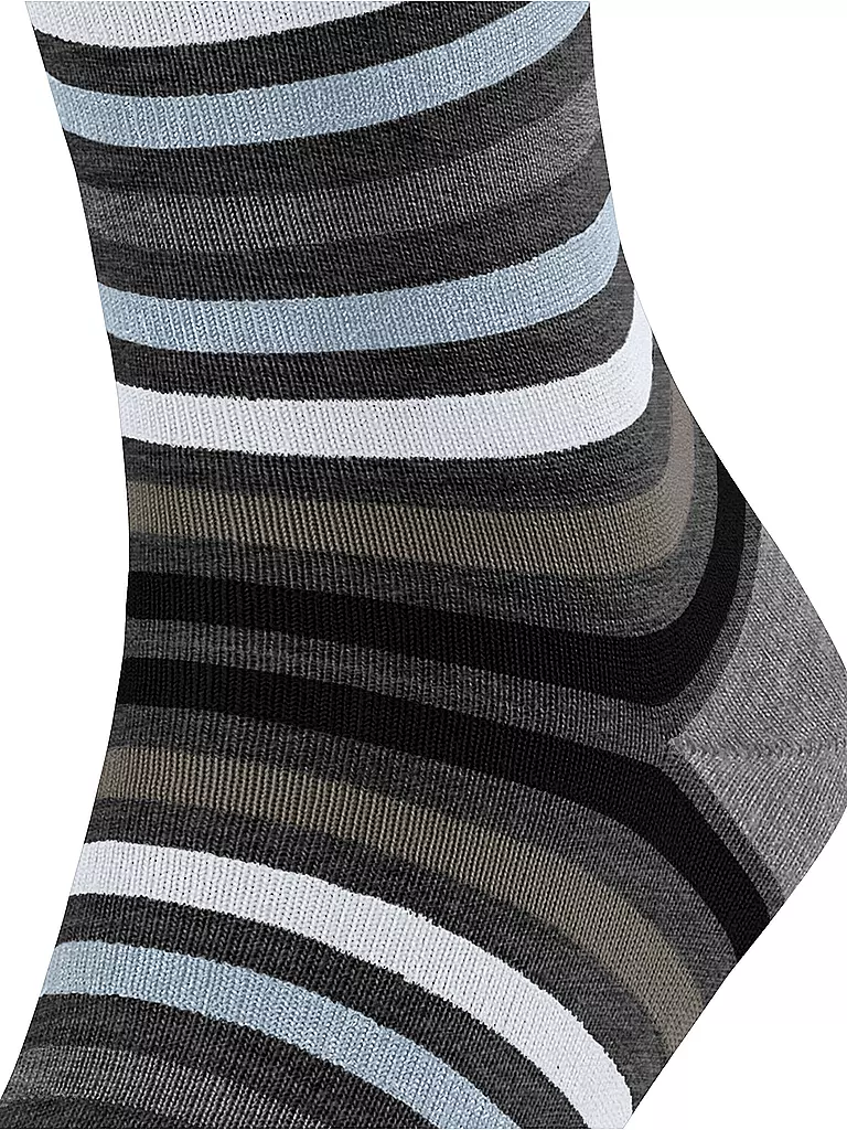 FALKE | Calcetines TINTED STRIPE asphalt mel | Gris claro
