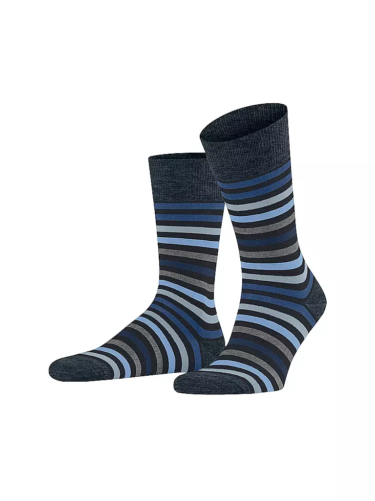 FALKE | Calcetines TINTED STRIPE azul marino oscuro | Azul oscuro