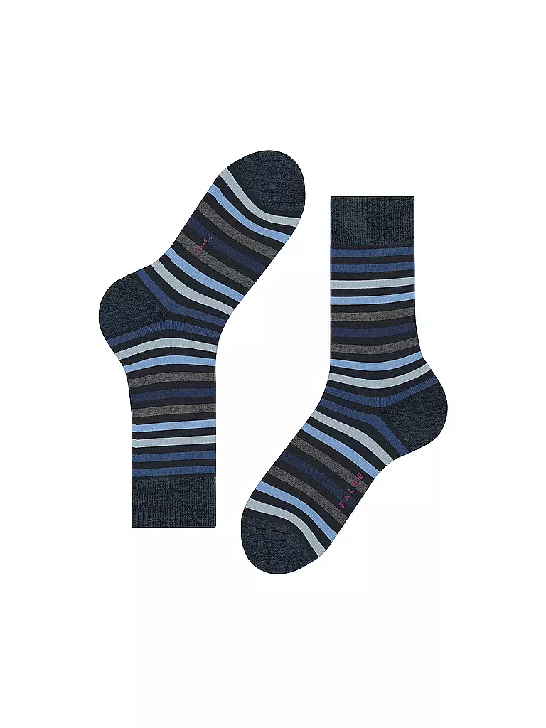 FALKE | Calcetines TINTED STRIPE azul marino oscuro | 