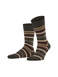 FALKE | Calcetines TINTED STRIPE azul marino oscuro | Marrón