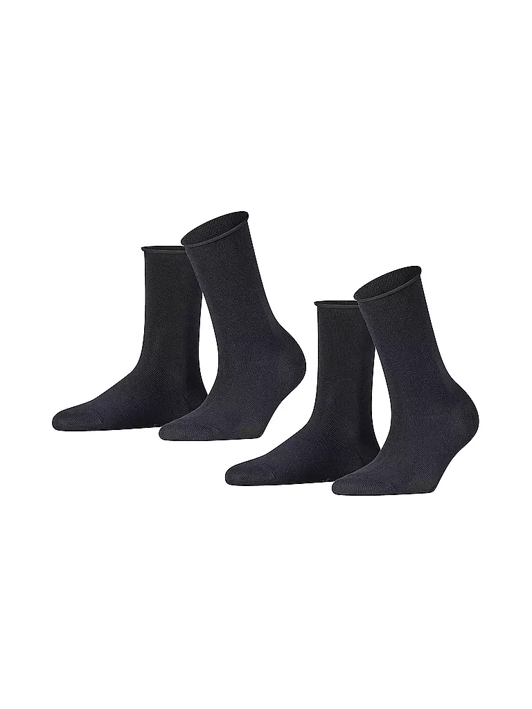 FALKE | Happy Calcetines Paquete de 2 azul marino oscuro | 