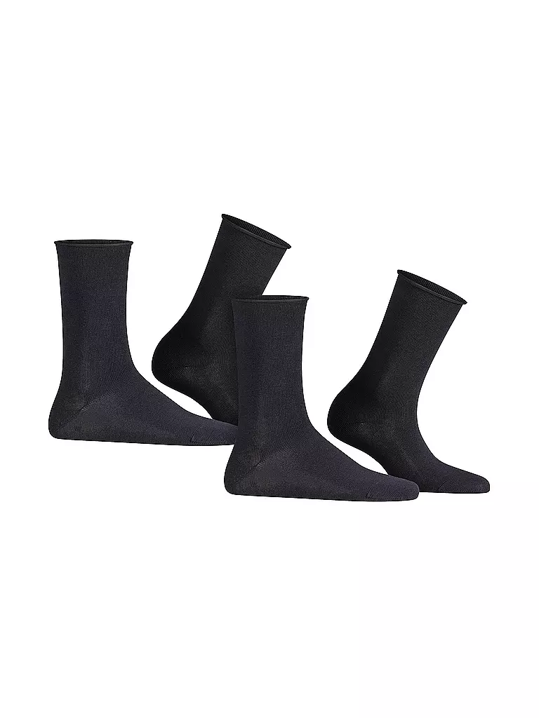FALKE | Happy Calcetines Paquete de 2 azul marino oscuro | 