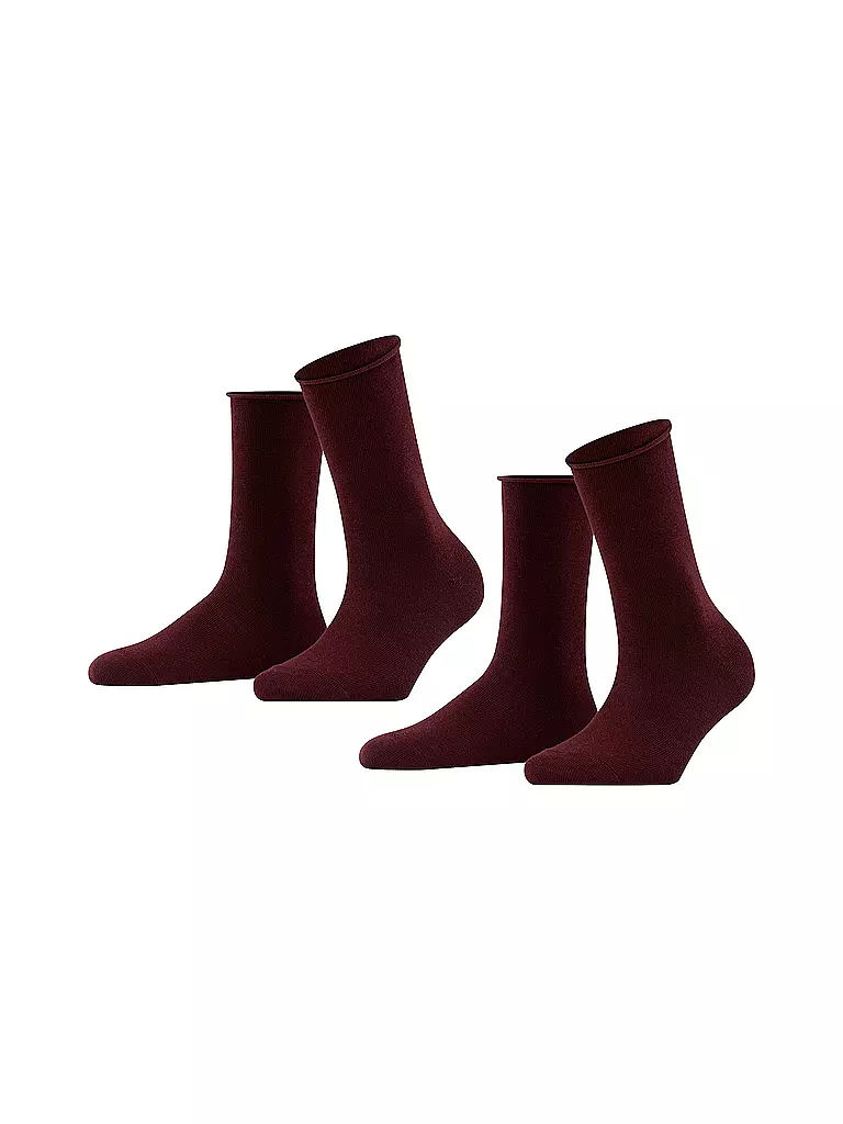 FALKE | Happy Calcetines Paquete de 2 barolo | Rojo oscuro