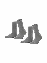 FALKE | Happy Calcetines Paquete de 2 negro | Gris