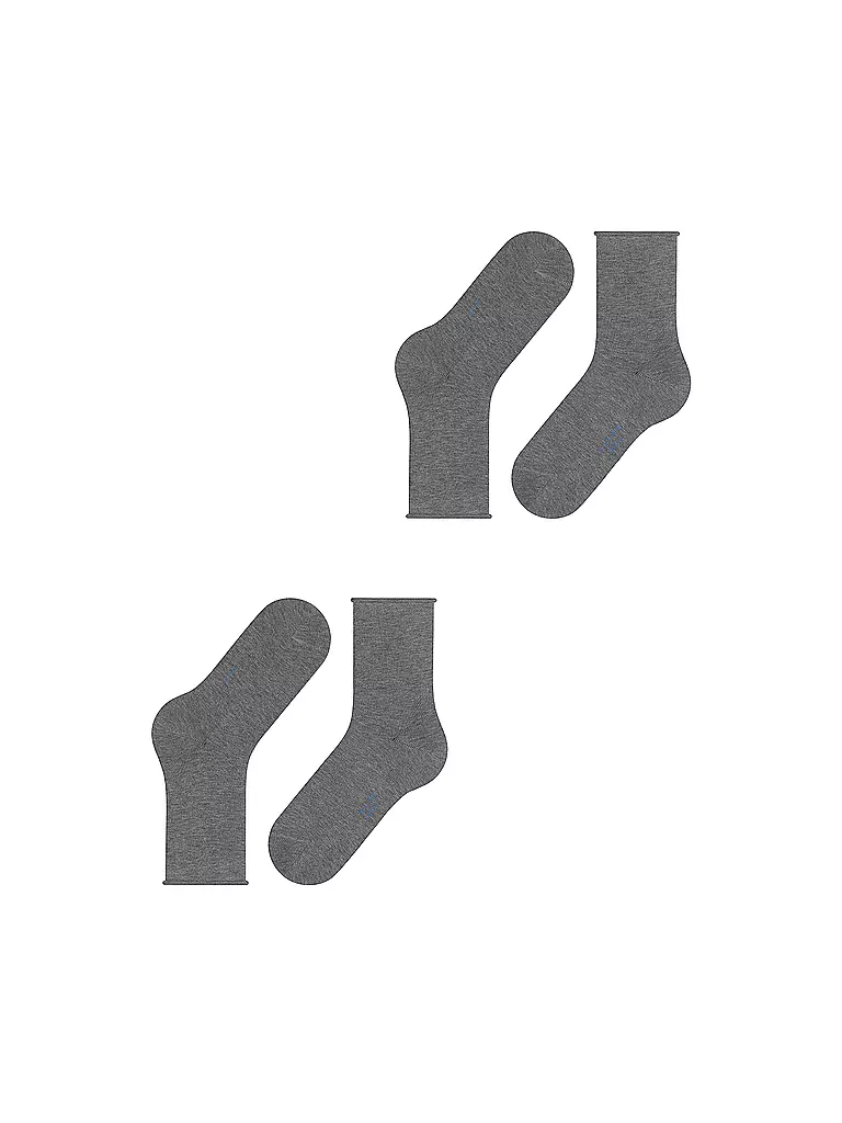 FALKE | Happy Calcetines Paquete de 2 gris claro jaspeado. | 